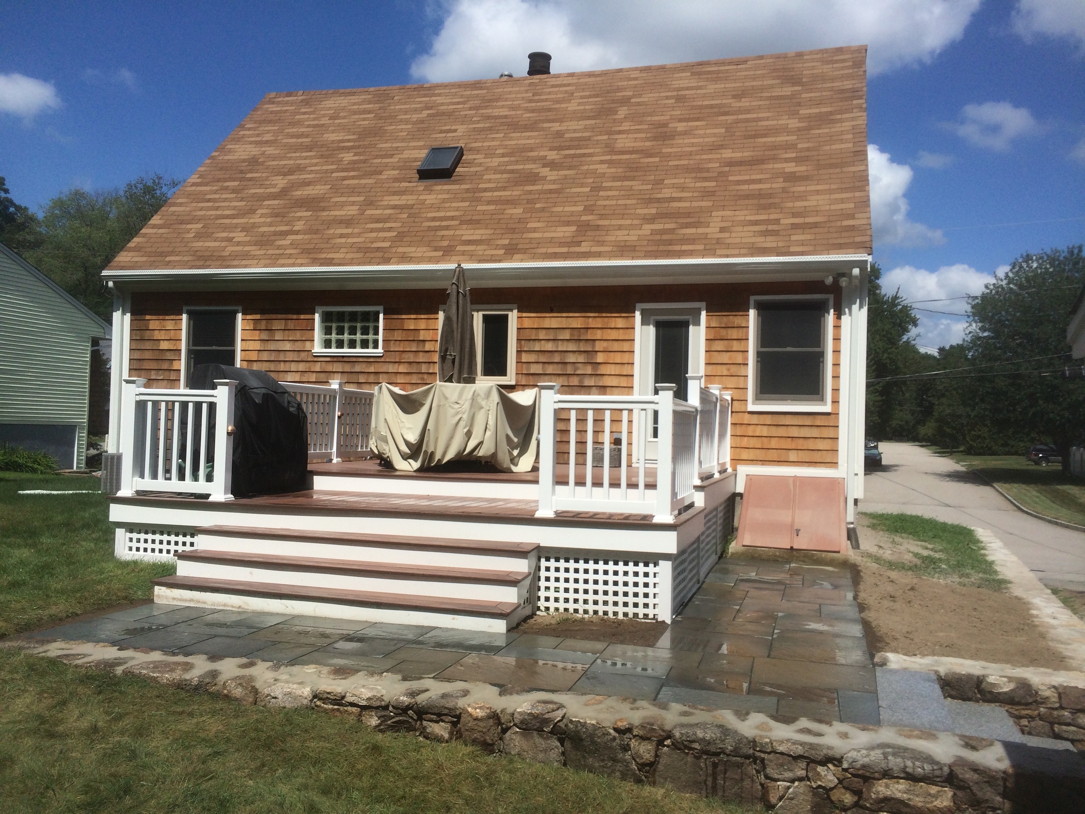Fieldstone Wall, Granite Steps & Bluestone Walkway — Woonsocket, RI