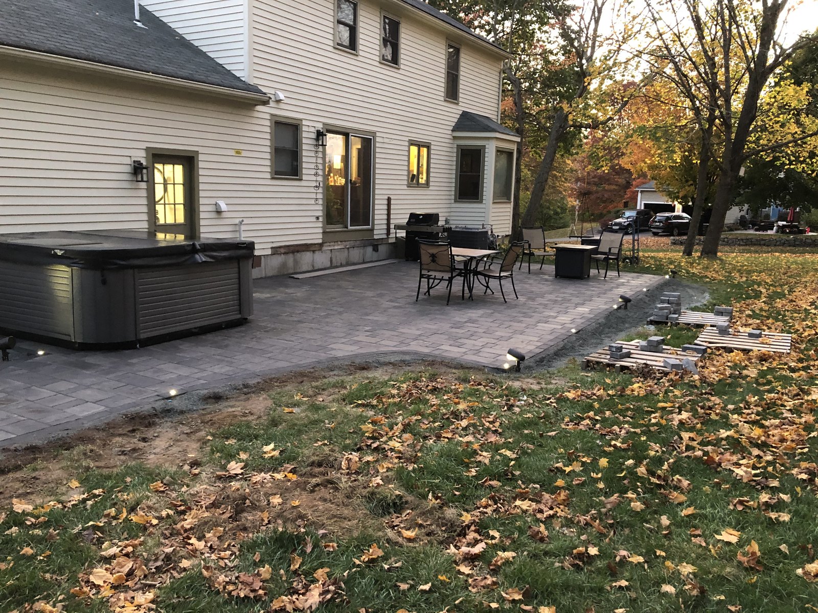 Large Concrete Paver Patio — Franklin, MA