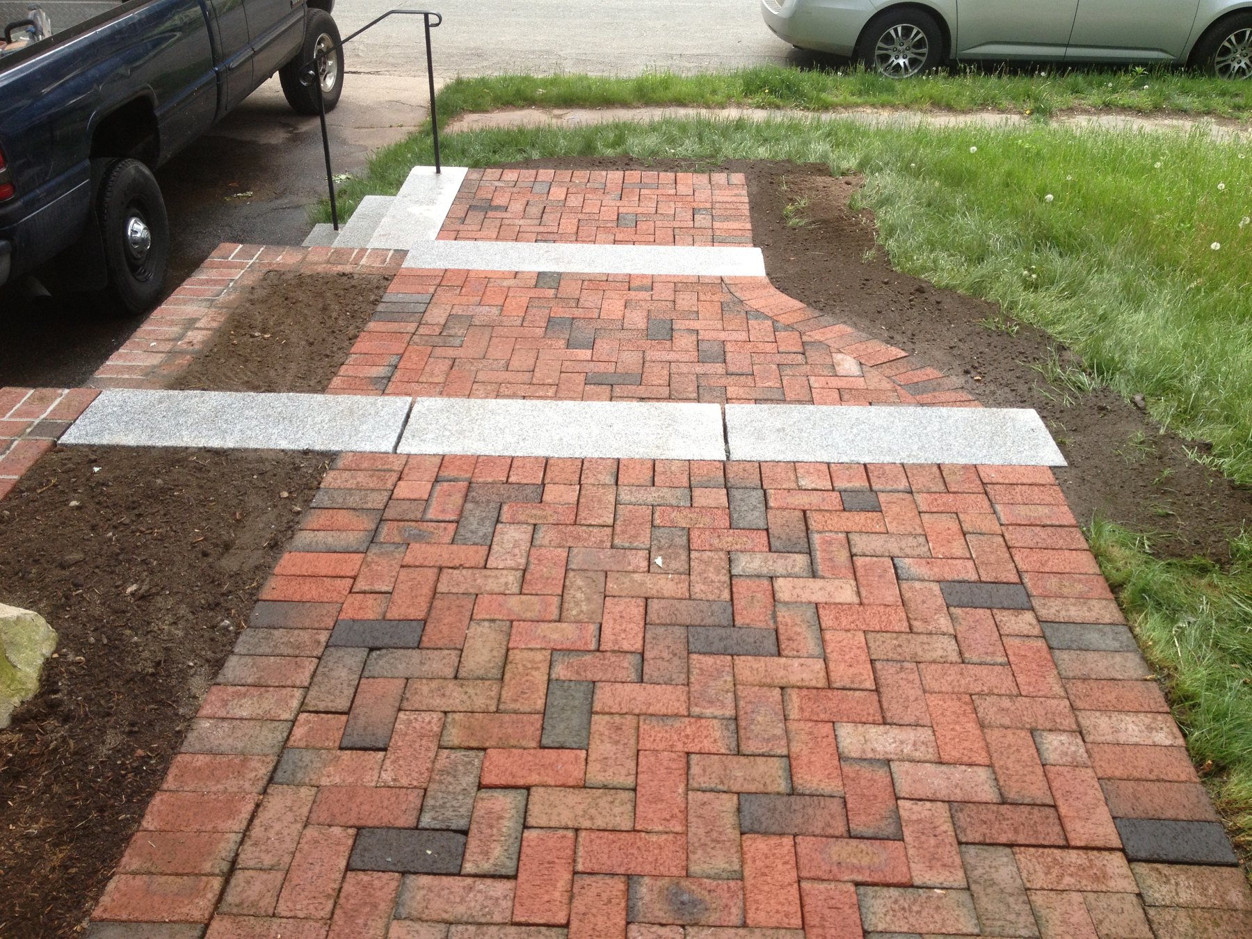 CDK Masonry Finished clay brick walkway detail