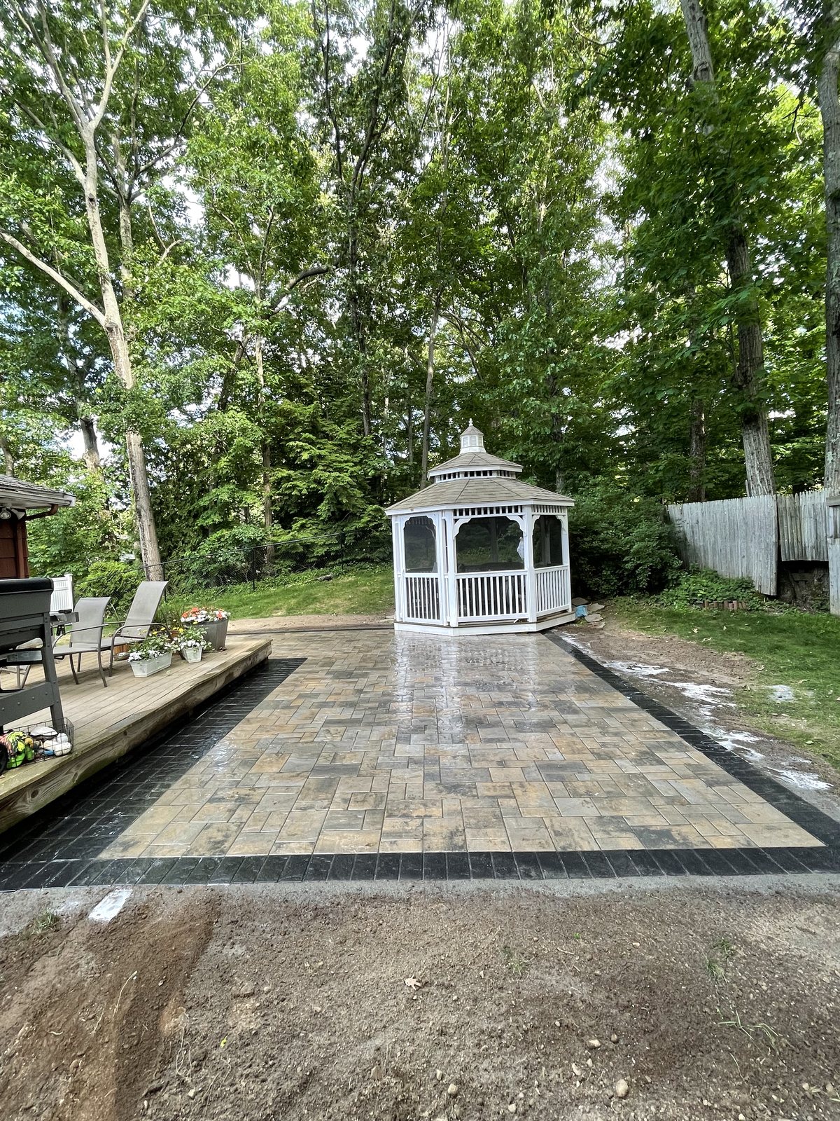 CDK Masonry Long view toward the gazebo